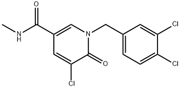 5-CHLORO-1-(3,4-DICHLOROBENZYL)-N-METHYL-6-OXO-1,6-DIHYDRO-3-PYRIDINECARBOXAMIDE Struktur