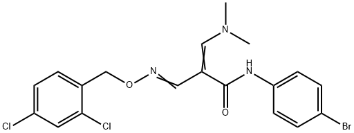 N-(4-BROMOPHENYL)-2-(([(2,4-DICHLOROBENZYL)OXY]IMINO)METHYL)-3-(DIMETHYLAMINO)ACRYLAMIDE Struktur