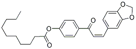 4-[3-(1,3-BENZODIOXOL-5-YL)ACRYLOYL]PHENYL DECANOATE Struktur