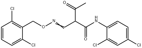 2-(([(2,6-DICHLOROBENZYL)OXY]IMINO)METHYL)-N-(2,4-DICHLOROPHENYL)-3-OXOBUTANAMIDE Struktur