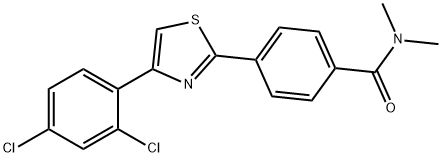 4-[4-(2,4-DICHLOROPHENYL)-1,3-THIAZOL-2-YL]-N,N-DIMETHYLBENZENECARBOXAMIDE Struktur