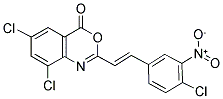 6,8-DICHLORO-2-(2-(4-CHLORO-3-NITROPHENYL)VINYL)BENZO[D]1,3-OXAZIN-4-ONE Struktur