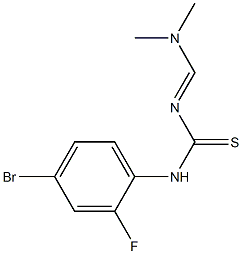 N-(4-BROMO-2-FLUOROPHENYL)-N'-[(DIMETHYLAMINO)METHYLENE]THIOUREA Struktur