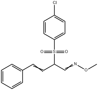 2-[(4-CHLOROPHENYL)SULFONYL]-4-PHENYL-3-BUTENAL O-METHYLOXIME Struktur