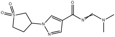 N-[(DIMETHYLAMINO)METHYLENE]-1-(1,1-DIOXOTETRAHYDRO-1H-1LAMBDA6-THIOPHEN-3-YL)-1H-PYRAZOLE-4-CARBOXAMIDE Struktur