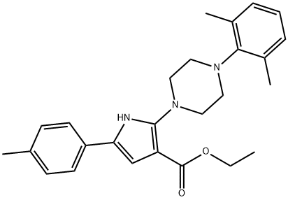 ETHYL 2-[4-(2,6-DIMETHYLPHENYL)PIPERAZINO]-5-(4-METHYLPHENYL)-1H-PYRROLE-3-CARBOXYLATE Struktur