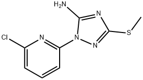 1-(6-CHLORO-2-PYRIDINYL)-3-(METHYLSULFANYL)-1H-1,2,4-TRIAZOL-5-AMINE Struktur