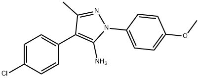 4-(4-CHLOROPHENYL)-1-(4-METHOXYPHENYL)-3-METHYL-1H-PYRAZOL-5-AMINE Struktur