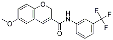 6-METHOXY-N-[3-(TRIFLUOROMETHYL)PHENYL]-2H-CHROMENE-3-CARBOXAMIDE Struktur