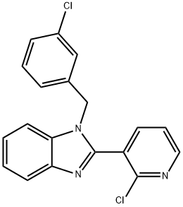 1-(3-CHLOROBENZYL)-2-(2-CHLORO-3-PYRIDINYL)-1H-1,3-BENZIMIDAZOLE Struktur