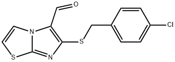 6-[(4-CHLOROBENZYL)SULFANYL]IMIDAZO[2,1-B][1,3]THIAZOLE-5-CARBALDEHYDE Struktur