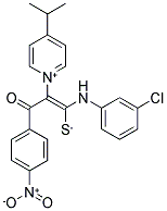 1-(3-CHLOROANILINO)-2-(4-ISOPROPYLPYRIDINIUM-1-YL)-3-(4-NITROPHENYL)-3-OXOPROP-1-ENE-1-THIOLATE Struktur