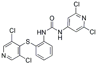 N-(2,6-DICHLORO-4-PYRIDYL)-N'-(2-[(3,5-DICHLORO-4-PYRIDYL)THIO]PHENYL)UREA Struktur