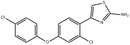 4-[2-CHLORO-4-(4-CHLOROPHENOXY)PHENYL]-1,3-THIAZOL-2-AMINE Struktur