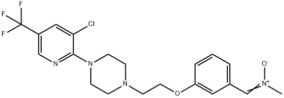 ([3-(2-(4-[3-CHLORO-5-(TRIFLUOROMETHYL)-2-PYRIDINYL]PIPERAZINO)ETHOXY)PHENYL]METHYLENE)(METHYL)AMMONIUMOLATE Struktur