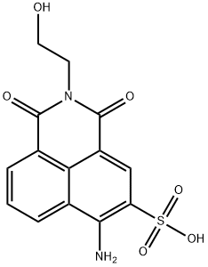 6-AMINO-2-(2-HYDROXY-ETHYL)-1,3-DIOXO-2,3-DIHYDRO-1H-BENZO[DE]ISOQUINOLINE-5-SULFONIC ACID Struktur