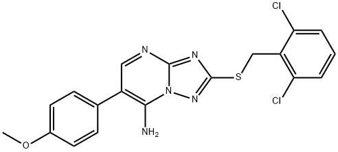 2-[(2,6-DICHLOROBENZYL)SULFANYL]-6-(4-METHOXYPHENYL)[1,2,4]TRIAZOLO[1,5-A]PYRIMIDIN-7-AMINE Struktur