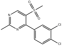 4-(3,4-DICHLOROPHENYL)-2-METHYL-5-(METHYLSULFONYL)PYRIMIDINE Struktur