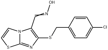 6-[(4-CHLOROBENZYL)SULFANYL]IMIDAZO[2,1-B][1,3]THIAZOLE-5-CARBALDEHYDE OXIME Struktur