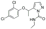 5-[1-(2,4-DICHLOROPHENOXY)ETHYL]-N-ETHYL-1H-PYRAZOLE-1-CARBOXAMIDE Struktur