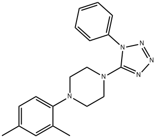 1-(2,4-DIMETHYLPHENYL)-4-(1-PHENYL-1H-1,2,3,4-TETRAAZOL-5-YL)PIPERAZINE Struktur