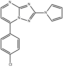 7-(4-CHLOROPHENYL)-2-(1H-PYRROL-1-YL)[1,2,4]TRIAZOLO[1,5-A]PYRIMIDINE Struktur