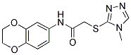 N-(2,3-DIHYDRO-1,4-BENZODIOXIN-6-YL)-2-[(4-METHYL-4H-1,2,4-TRIAZOL-3-YL)SULFANYL]ACETAMIDE Struktur