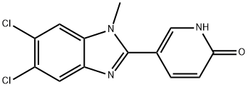 5-(5,6-DICHLORO-1-METHYL-1H-1,3-BENZIMIDAZOL-2-YL)-2(1H)-PYRIDINONE Struktur