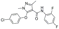 5-(4-CHLOROPHENOXY)-N-(2,4-DIFLUOROPHENYL)-1,3-DIMETHYL-1H-PYRAZOLE-4-CARBOXAMIDE Struktur