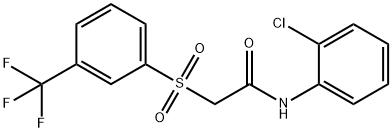 N-(2-CHLOROPHENYL)-2-([3-(TRIFLUOROMETHYL)PHENYL]SULFONYL)ACETAMIDE Struktur