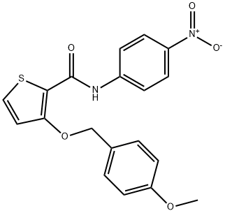 3-[(4-METHOXYBENZYL)OXY]-N-(4-NITROPHENYL)-2-THIOPHENECARBOXAMIDE Struktur