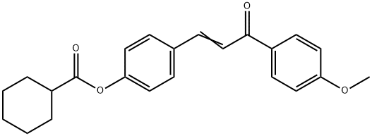 4-[3-(4-METHOXYPHENYL)-3-OXO-1-PROPENYL]PHENYL CYCLOHEXANECARBOXYLATE Struktur