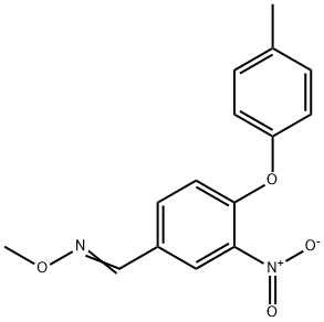 4-(4-METHYLPHENOXY)-3-NITROBENZENECARBALDEHYDE O-METHYLOXIME Struktur