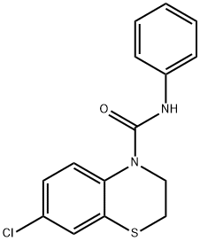 7-CHLORO-N-PHENYL-2,3-DIHYDRO-4H-1,4-BENZOTHIAZINE-4-CARBOXAMIDE Struktur