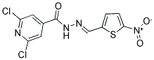 N'4-[(5-NITRO-2-THIENYL)METHYLIDENE]-2,6-DICHLOROPYRIDINE-4-CARBOHYDRAZIDE Struktur