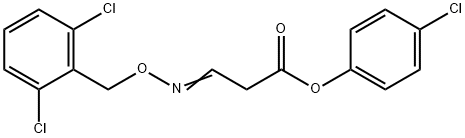 4-CHLOROPHENYL 3-([(2,6-DICHLOROBENZYL)OXY]IMINO)PROPANOATE Struktur