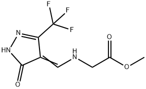 METHYL 2-(([5-OXO-3-(TRIFLUOROMETHYL)-1,5-DIHYDRO-4H-PYRAZOL-4-YLIDEN]METHYL)AMINO)ACETATE Struktur