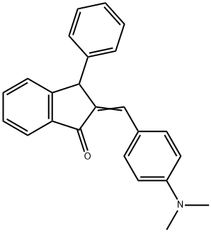 2-([4-(DIMETHYLAMINO)PHENYL]METHYLENE)-3-PHENYL-1-INDANONE Struktur