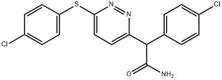 2-(4-CHLOROPHENYL)-2-(6-[(4-CHLOROPHENYL)SULFANYL]-3-PYRIDAZINYL)ACETAMIDE Struktur