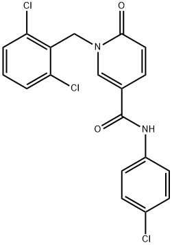 N-(4-CHLOROPHENYL)-1-(2,6-DICHLOROBENZYL)-6-OXO-1,6-DIHYDRO-3-PYRIDINECARBOXAMIDE Struktur