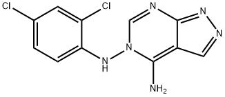 N-(4-AMINO-5H-PYRAZOLO[3,4-D]PYRIMIDIN-5-YL)-N-(2,4-DICHLOROPHENYL)AMINE Struktur