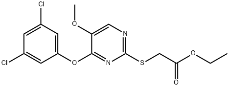 ETHYL 2-([4-(3,5-DICHLOROPHENOXY)-5-METHOXY-2-PYRIMIDINYL]SULFANYL)ACETATE Struktur