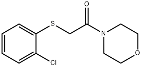 2-[(2-CHLOROPHENYL)SULFANYL]-1-MORPHOLINO-1-ETHANONE Struktur