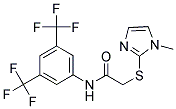 N-(3,5-BIS(TRIFLUOROMETHYL)PHENYL)-2-(1-METHYLIMIDAZOL-2-YLTHIO)ETHANAMIDE Struktur