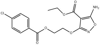 ETHYL 5-AMINO-3-(2-[(4-CHLOROBENZOYL)OXY]ETHOXY)-4-ISOXAZOLECARBOXYLATE Struktur