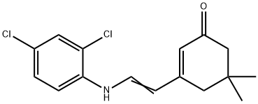 3-[2-(2,4-DICHLOROANILINO)VINYL]-5,5-DIMETHYL-2-CYCLOHEXEN-1-ONE Struktur