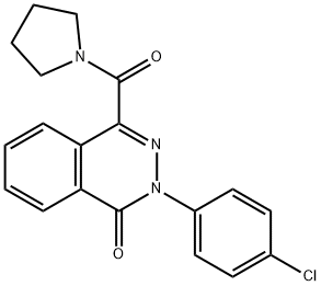 2-(4-CHLOROPHENYL)-4-(1-PYRROLIDINYLCARBONYL)-1(2H)-PHTHALAZINONE Struktur