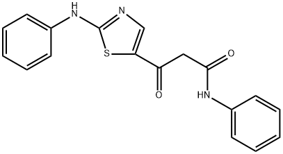 3-(2-ANILINO-1,3-THIAZOL-5-YL)-3-OXO-N-PHENYLPROPANAMIDE Struktur