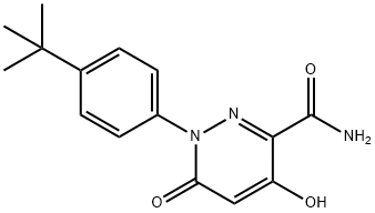 1-[4-(TERT-BUTYL)PHENYL]-4-HYDROXY-6-OXO-1,6-DIHYDRO-3-PYRIDAZINECARBOXAMIDE Struktur