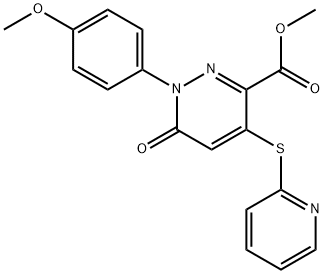 METHYL 1-(4-METHOXYPHENYL)-6-OXO-4-(2-PYRIDINYLSULFANYL)-1,6-DIHYDRO-3-PYRIDAZINECARBOXYLATE Struktur